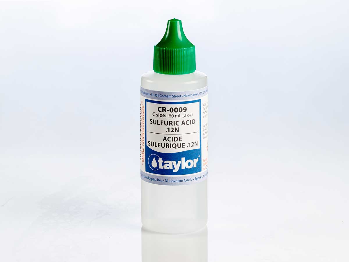 Taylor R-0009-C Sulfuric Acid .12N - , 2 oz, Dropper Bottle